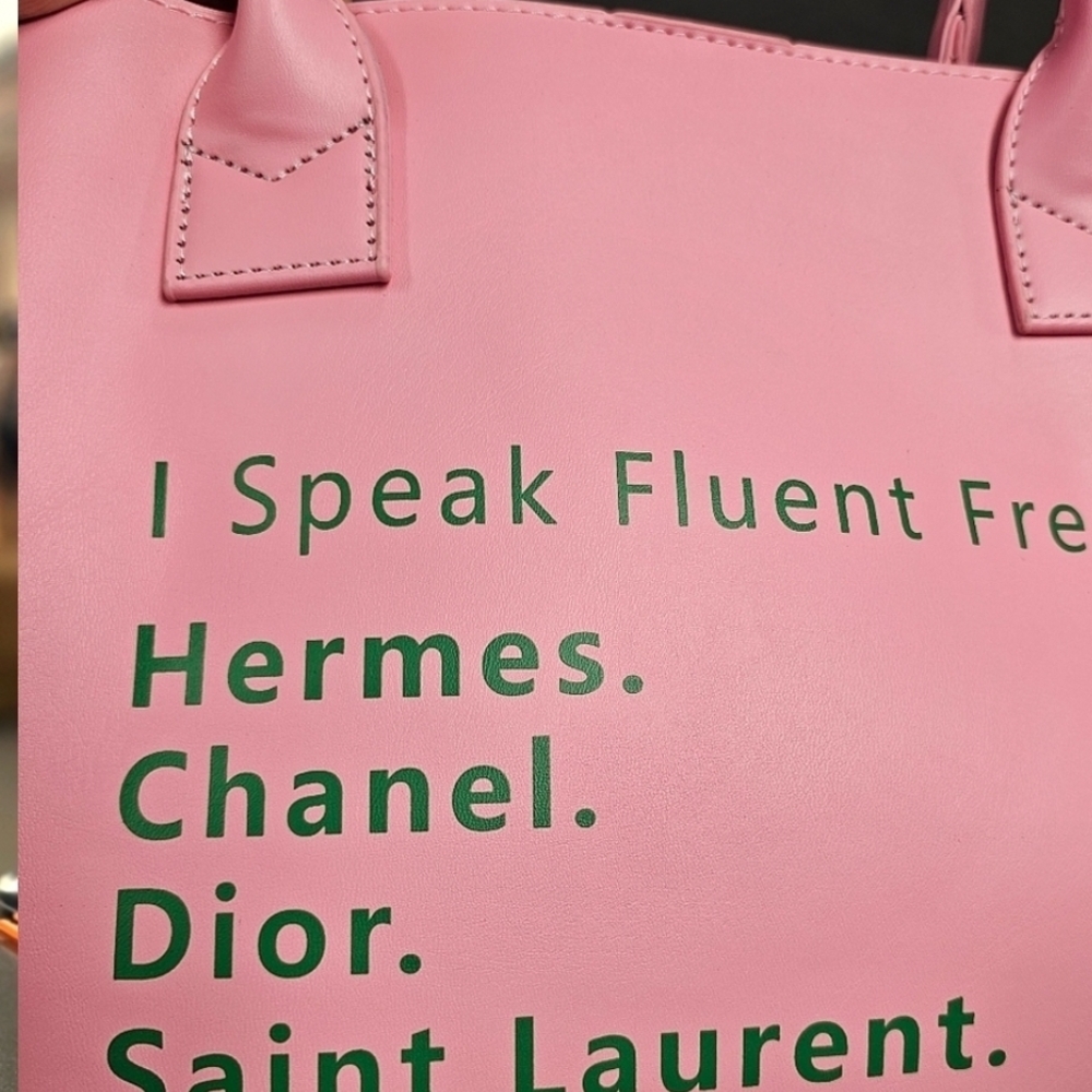 Pink Designer Tote Bag NWOT - Picture 2 of 6